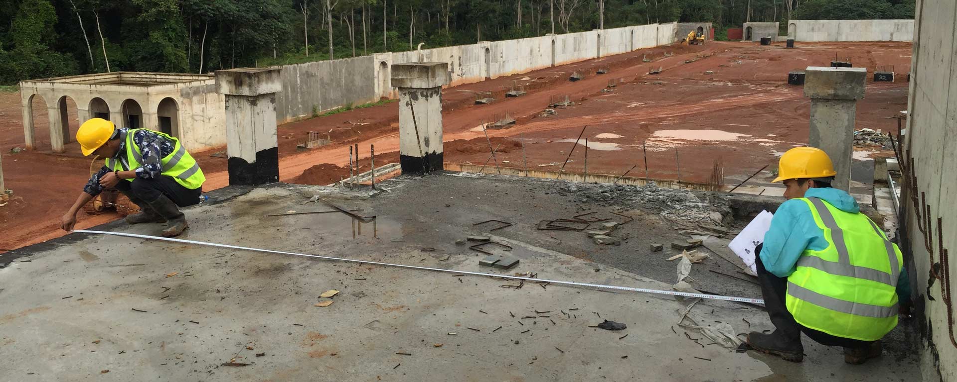 At site