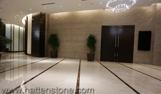 Double tree hotel with marble floor and wall tiles